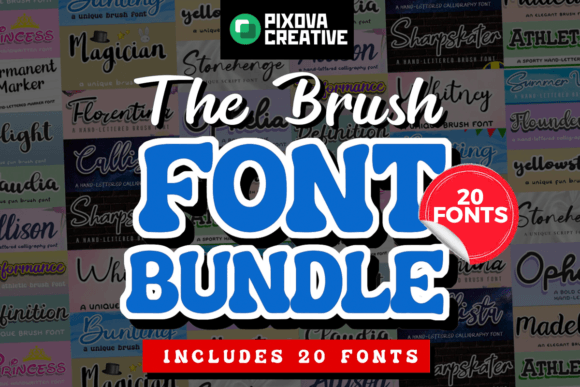 20 Crafty Brush Bundle: Finding Your Voice in 20 Brush Font Styles