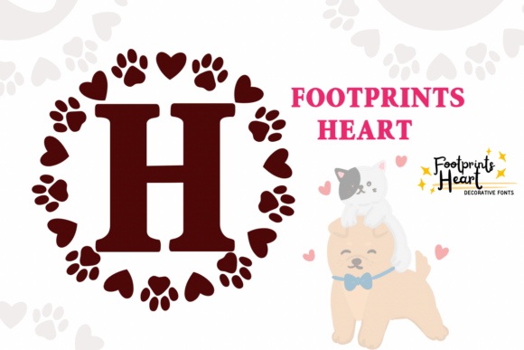 Footprints Heart: A Sweet Monogram Font for Baby Designs