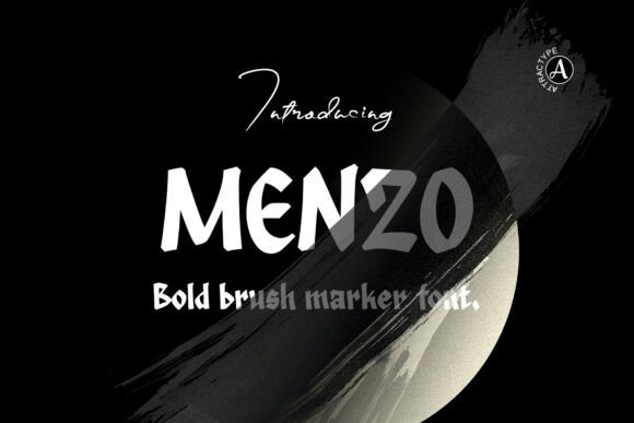 Menzo: The Bold Brush Font for Authentic Design