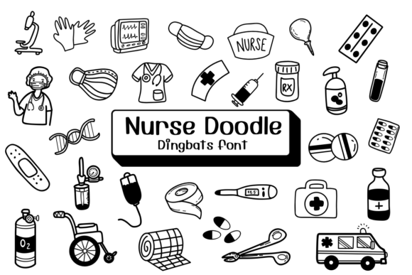 Nurse Doodle: The Playful Medical Font for Modern Design