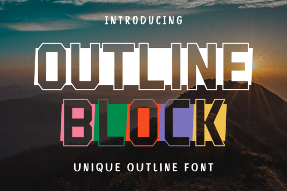 Outline Block: The Varsity-Inspired Font for Bold Branding